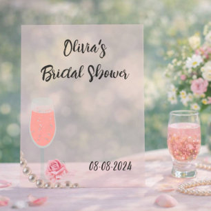 Perles roses et prosecco pour une baby shower de m