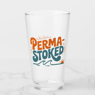 Perma-Stoked Waves Glass