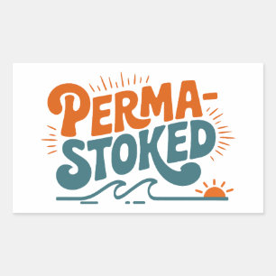 Perma-Stoked Waves Sticker