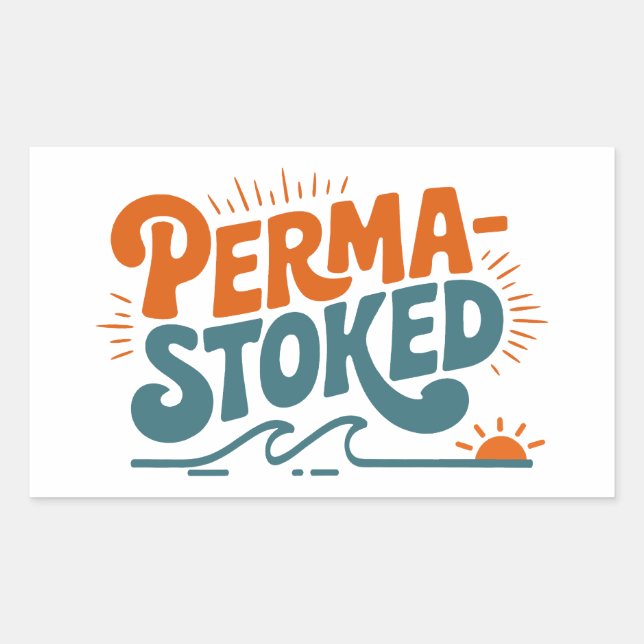 Perma-Stoked Waves Sticker (Front)
