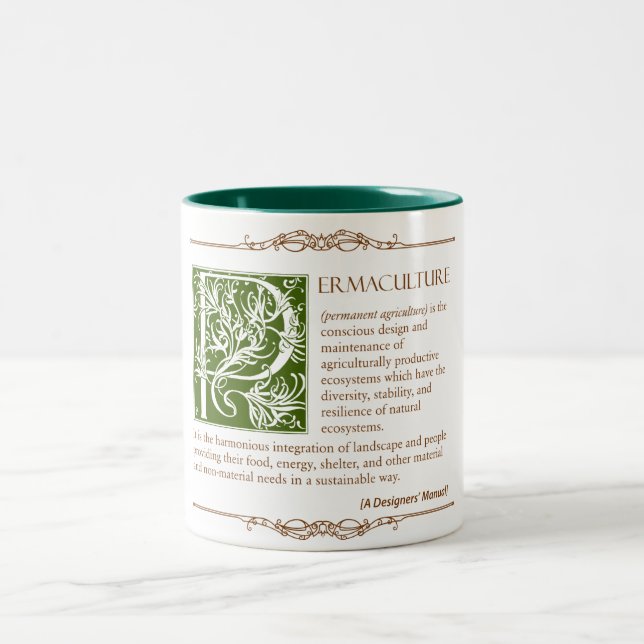 Permaculture - A Definition (1) Two-Tone Coffee Mug (Center)
