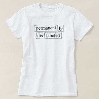 permanent ly dis labelled magnetic design T-Shirt