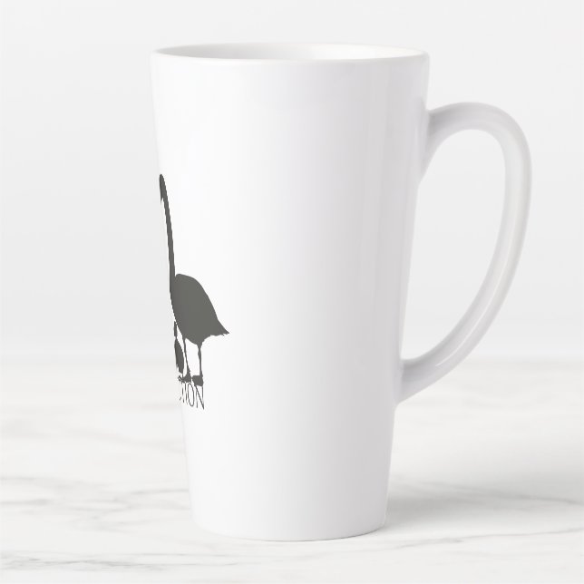 Permanent protection of swans latte mug (Right)