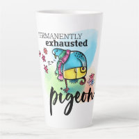 Permanently Exhausted Pigeon Cute Bird Drawing