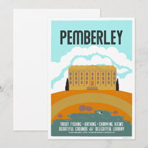 Permberley Vintage Travel Poster Invitation