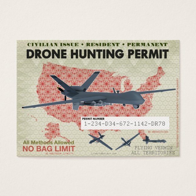 Permis de chasse aux drones (Devant)