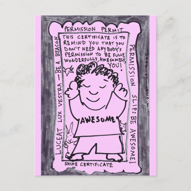 Permission Not Required - Postcard (Front)