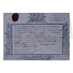 Permit for the Battle of Rossbach, 1757