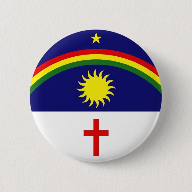 Pernambuco, Brazil flag 2 Inch Round Button (Front)