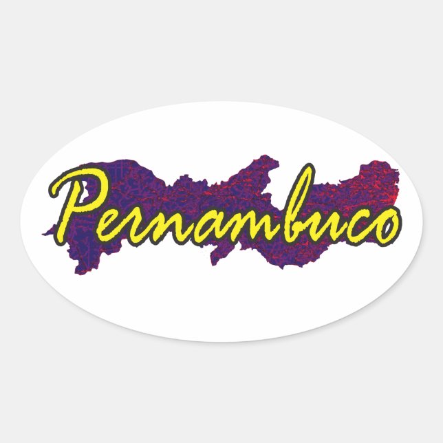 Pernambuco Oval Sticker (Front)