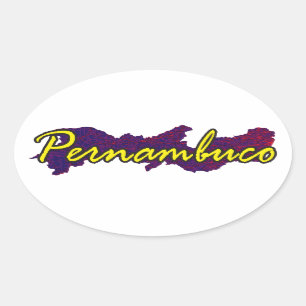 Pernambuco Oval Sticker