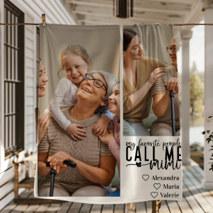 Peronalized 2 Photo Mimi Gift Fleece Blanket