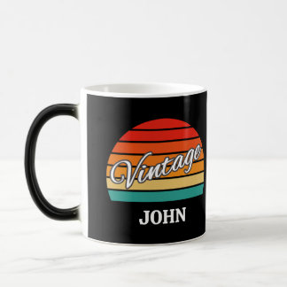 Peronalized Vintage Retro Colour Morphing Dad Gift Magic Mug