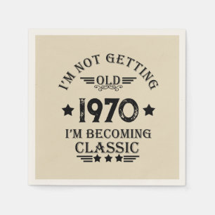 Perosnalized vintage 55th birthday party napkin