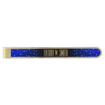Perosonalized Starry Royal Blue Tie Bar