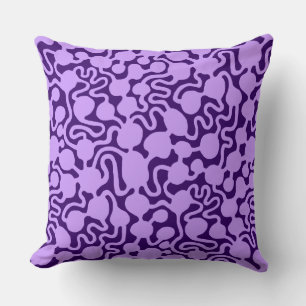 Perpetual Ant Farm v2 - Easter Purple & Dp Purple Throw Pillow