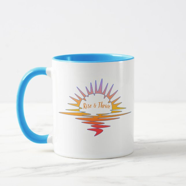 Perpetual Art "Rise & Thrive" Sunrise Sunset Mug (Left)