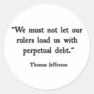 Perpetual Debt Classic Round Sticker