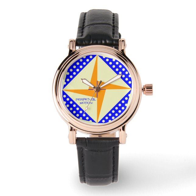 Perpetual Motion- Blue/Orange Watch (Front)