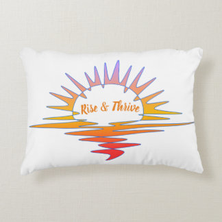 Perpetual "Rise & Thrive" Sunrise Sunset Accent Pillow