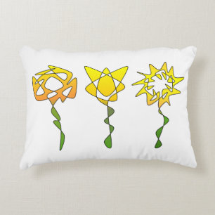 Perpetual Yellow Flower Art Accent Pillow