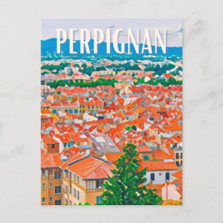 Perpignan Photo Vintage Postcard
