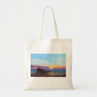 Perranporth beach sunset tote bag