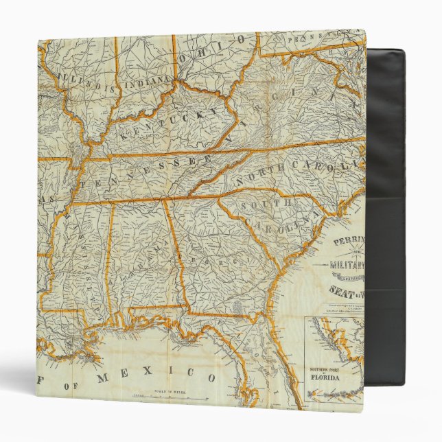 Perrine's New Topographical War Map Binder (Front/Inside)
