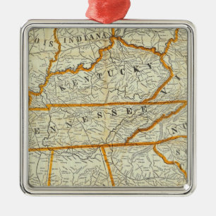 Perrine's New Topographical War Map Metal Ornament