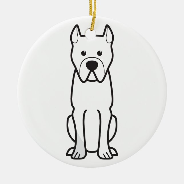 Perro de Presa Canario Ceramic Ornament (Front)