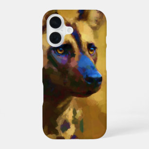 Perro Salvaje Africano Art iPhone 16 Case