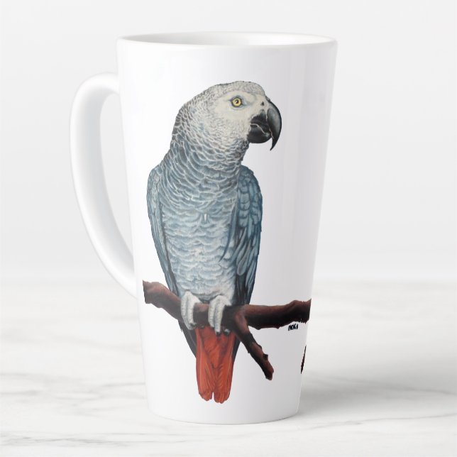 Perroquet Art Mug Africain Grey Cups de café (Angle gauche)