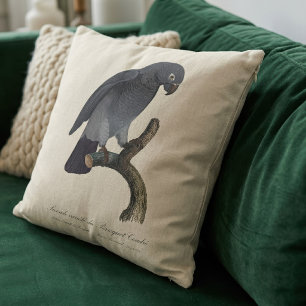 Perroquet Cendre / Timneh African grey parrot   Throw Pillow