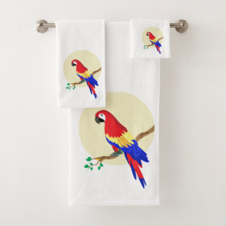 Perroquet coloré mignon moderne sur fond blanc