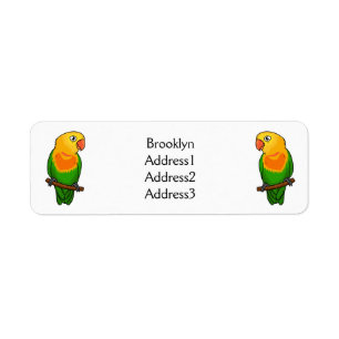 Perroquet de caricature mignon lovebird
