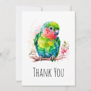 Perroquet vert - Merci d'oiseau bébé mignon