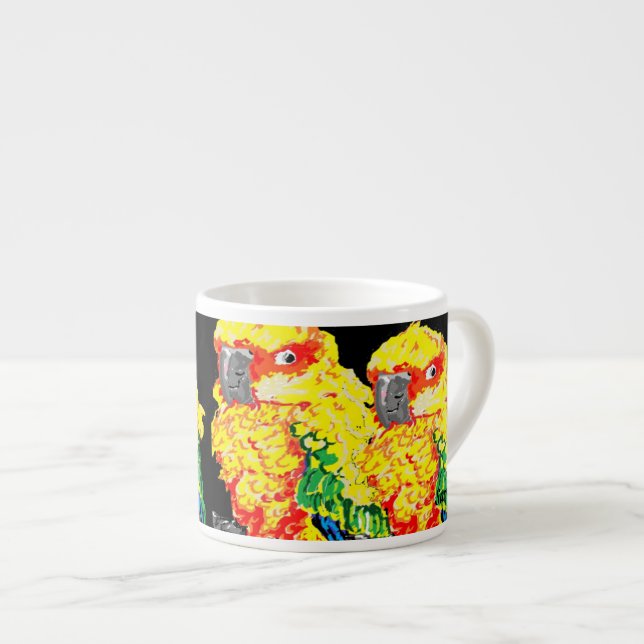 Perroquets d'Espresso Mug (Devant droit)