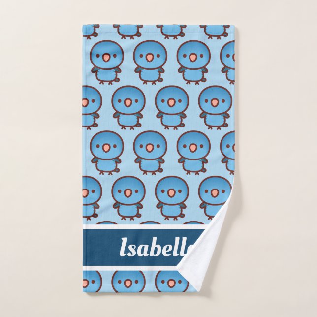 Perruche barrée / Cobalt (Serviette à main)