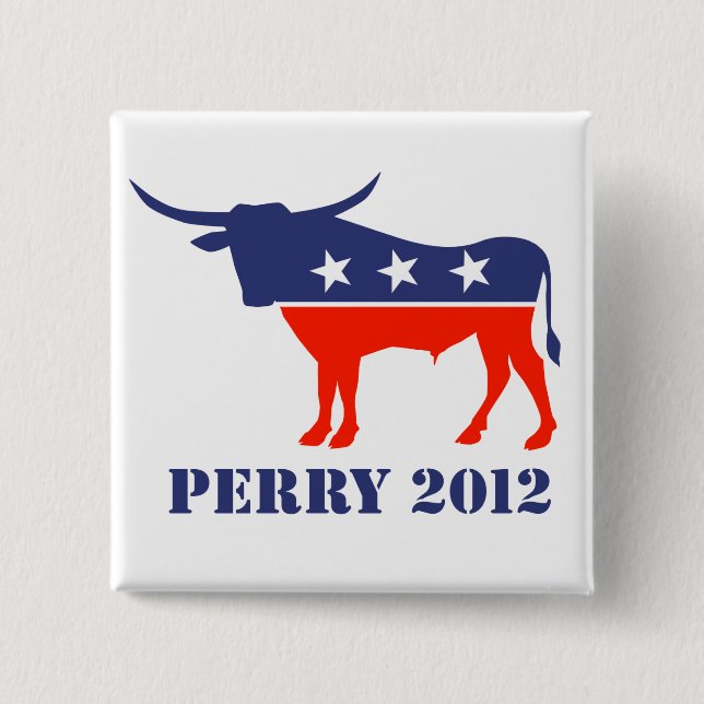 Perry 2012 2 inch square button (Front)
