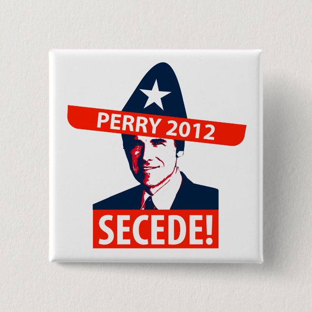 Perry 2012 2 inch square button (Front)