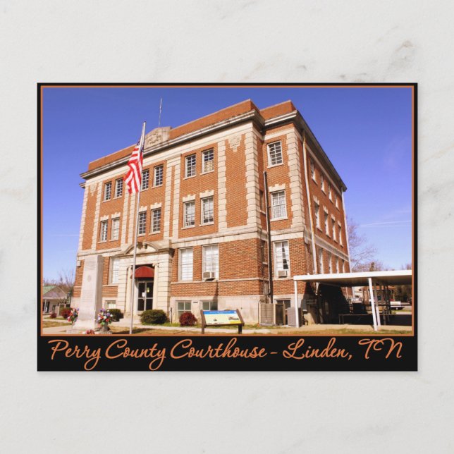 Perry County Courthouse - Linden, TN Postcard (Front)