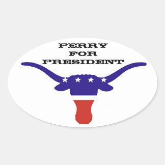 PERRY FOR PRESIDENT OVAL STICKER