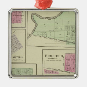 Perry, Memphis, Pawnee, Bronson, Redfield, Kansas Metal Ornament