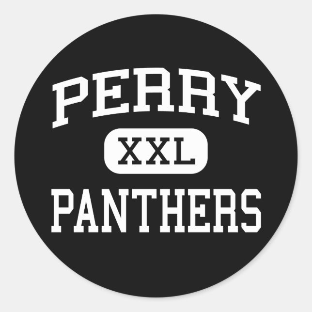 Perry - Panthers - High School - Massillon Ohio Classic Round Sticker (Front)