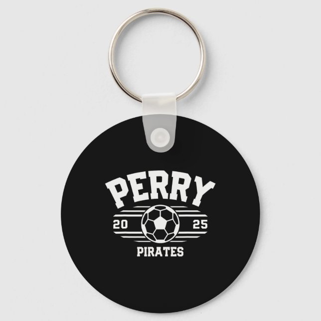 Perry Pirates Soccer Byll 2025  Keychain (Front)