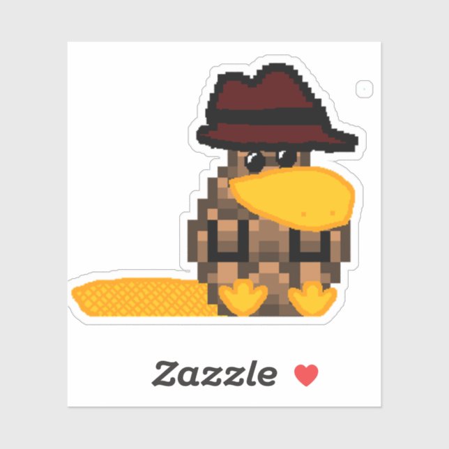 Perry the PineconePlatypus CustomCut Vinyl Sticker (Sheet)
