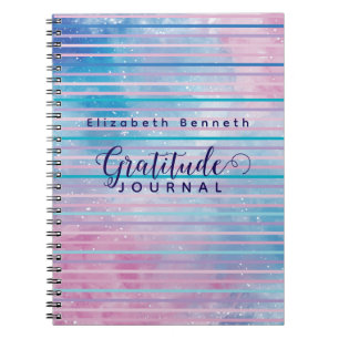 Pers. Pink/Blue Abstract Pattern Gratitude Journal
