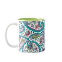 Perse Boteh Paisley Motif Monogramme Mug