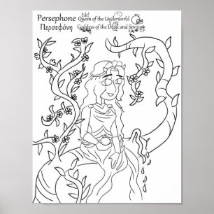 Persephone Colouring Page Print