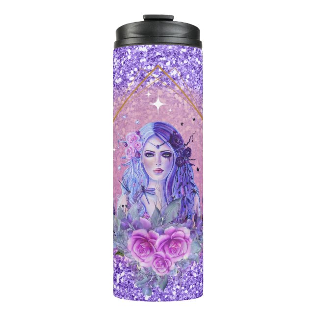 Persephone goddess art by Renee Thermal Tumbler (Front)